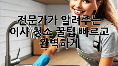 🏠✨ 전문가가 알려주는 이사 청소 꿀팁: 빠르고 완벽하게!
