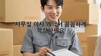 사무실 이사 계약서, 꼼꼼하게 작성하세요!